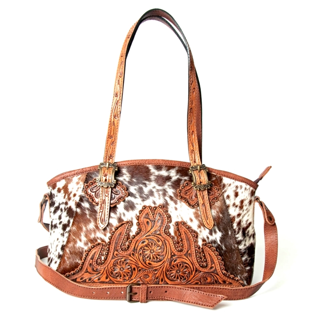 Stunning tooled leather bag
